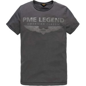 PME Legend Heren t-shirt grijs (Maat: S) - Tekst - Halslijn: Ronde hals,