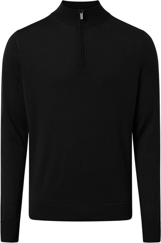STRELLSON - Marek - Trui - Zwart - Wol - Halve Rits