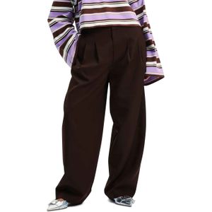 Refined Department - Kaly Woven - Broek - Donkerbruin - Barrel Fit