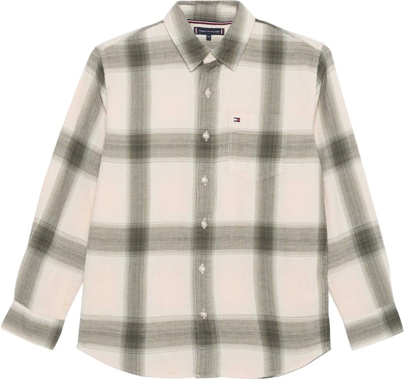 TOMMY HILFIGER - Overhemd - Lichtbeige - Geruit - Lange Mouw