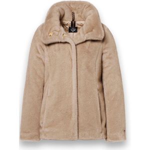 District - HITT Sand - Damesjas - Kort - Met Opstaande Kraag - 2 Gevoerde Steekzakken