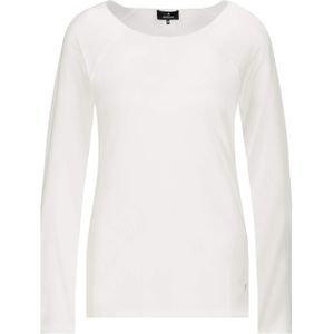 Monari Dames longsleeve ecru (Maat: 36) - Effen - Halslijn: Ronde hals,