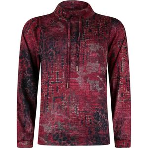 Roberto Sarto Dames trui rood (Maat: 40) - Halslijn: Opstaande kraag,