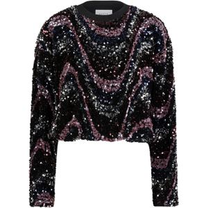 Dante6 Dames top bordeaux (Maat: 42) - Glitter - Halslijn: Ronde hals,