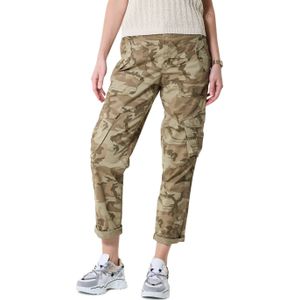 Summum Woman Cargo pants camou stretch twill groen (Maat: 34)