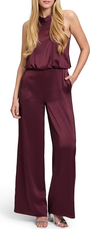 V by Vera Mont - Jumpsuit - Blauw - Elastische Materiaalmix - Mouwloos Design