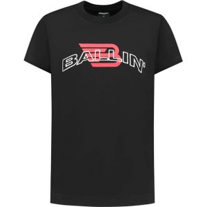 Ballin T-shirt zwart (Maat: 164) - Logo - Halslijn: Ronde hals,
