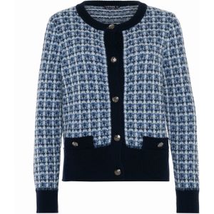 golléhaug - Vest - Licht Blauw - Ronde Hals - Ruitjes