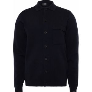 Genti Heren vest blauw (Maat: XL) - Effen - Halslijn: Ronde hals,