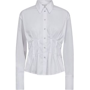 Co'Couture - Poppy Pleat WAIST - Blouse - Wit - Katoen