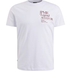 PME Legend T-shirt wit (Maat: M) - Fotoprint - Halslijn: Ronde hals,