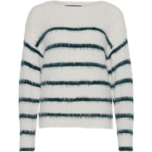 Red Button Trui ecru (Maat: XS) - Streep - Halslijn: Ronde hals,