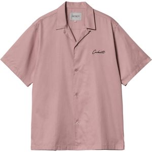 Carhartt WIP Overhemd korte mouw roze (Maat: L) - Effen