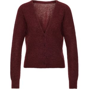Drykorn Dames vest bordeaux (Maat: M) - Effen - Halslijn: V-hals,