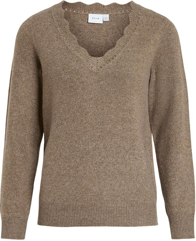 Vila - Nikolina - Trui - V-hals - Regular Fit - Lange Mouwen