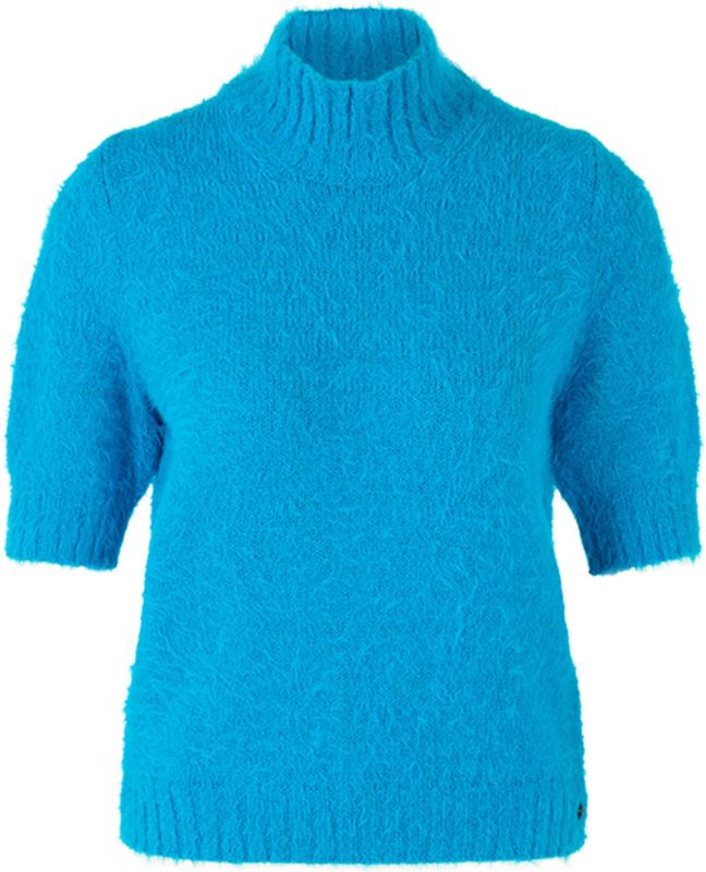 Marc Cain - Gebreide Pullover - Dames - Slim Fit - Opstaande Kraag - 1/2-Mouwen