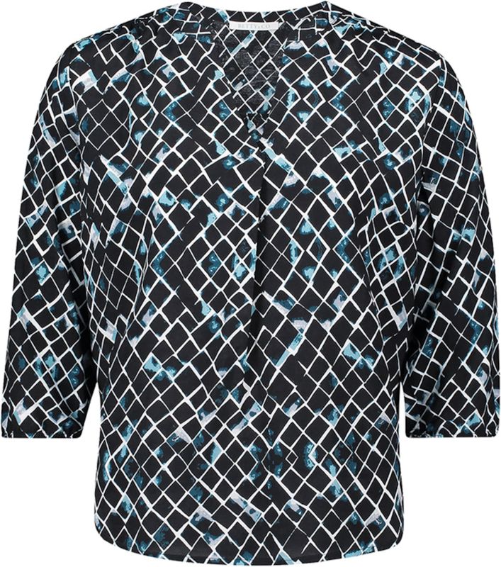 Betty & Co - Blouse met Print - Blauw - Dames