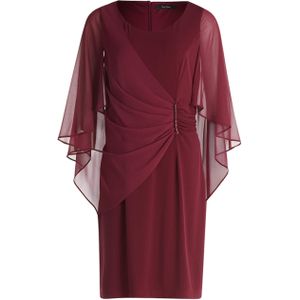 Vera Mont Jurk bordeaux (Maat: 46) - Effen - Halslijn: Ronde hals,