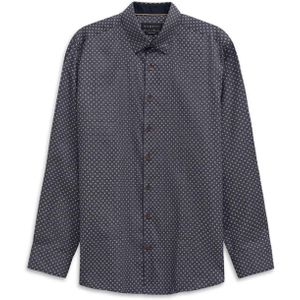 Bugatti, Heren, Overhemden, Blauw, Maat: M Katoen,