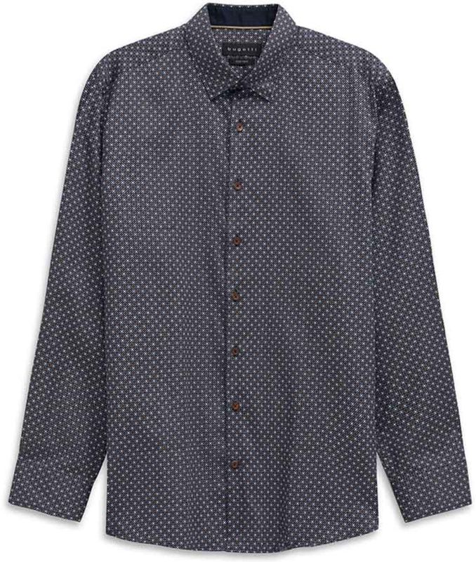 Bugatti, Heren, Overhemden, Blauw, Maat: M Katoen,