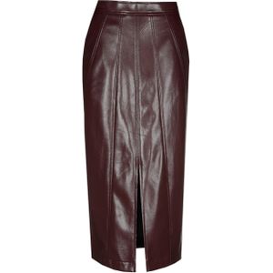 Caroline Biss - Rok - Bordeaux - Vegan Leather - Effen