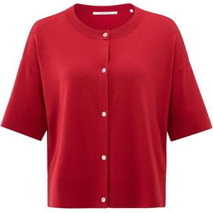 YAYA Vest rood (Maat: XS) - Effen - Halslijn: Ronde hals,