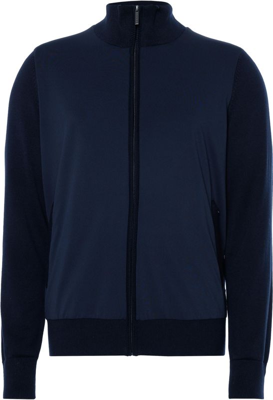 Bugatti - Vest - Marine - Regular Fit - Met Opstaande Kraag en Ritszakken