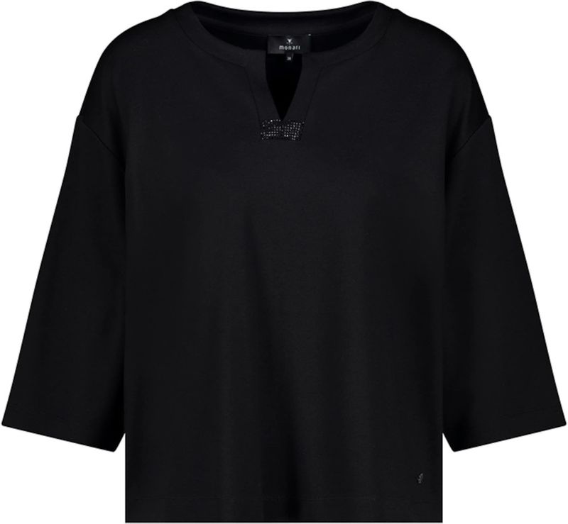 Zwart Bikini - Zonder Capuchon - Ronde Hals - 3/4-Mouwen