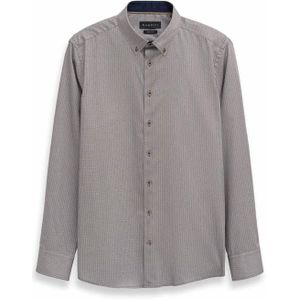 bugatti - Overhemd - Marine - Lichtblauw - Bruin - Lichtgrijs