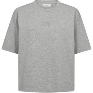 Cph Muse Dames t-shirt grijs (Maat: L) - Mélange - Halslijn: Ronde hals,