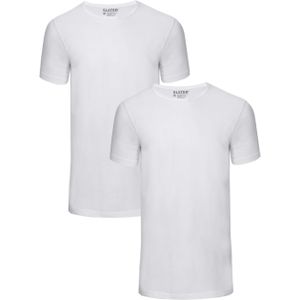 Slater T-shirt wit (Maat: M) - Effen - Halslijn: Ronde hals,