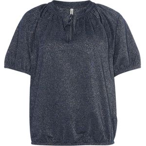 Summum Woman T-shirt blauw (Maat: XL) - Glitter - Halslijn: V-hals,