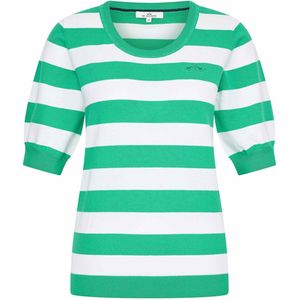 HV Society T-shirt groen (Maat: 36) - Streep - Halslijn: Ronde hals,