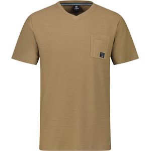 Lerros T-shirt beige (Maat: L) - Effen - Halslijn: V-hals,