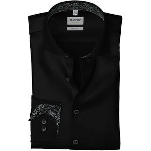 OLYMP - Level 5 - Body Fit Overhemd - Zwart - Strijkvriendelijk