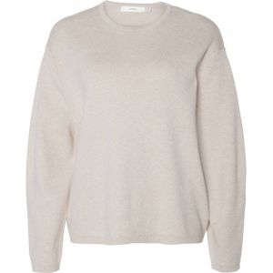 InWear Dames trui beige (Maat: S) - Effen - Halslijn: Ronde hals,
