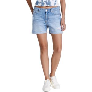 Cup of Joe Denim boyfriend shorts blauw (Maat: L)