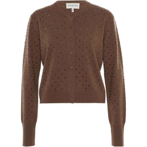Munthe Dames vest bruin (Maat: 40) - Glitter - Halslijn: Ronde hals,