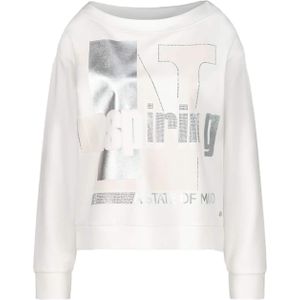 Monari Longsleeve ecru (Maat: 44) - GlitterFotoprint - Halslijn: Ronde hals,