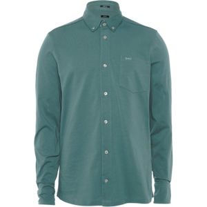 Denham Overhemd lange mouw groen (Maat: M) - Effen