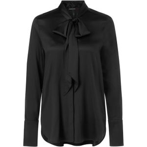 Marc Cain Blouse zwart (Maat: 46) - Effen - Halslijn: Opstaande kraag,