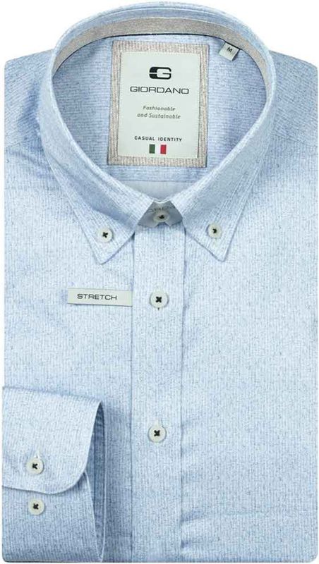 Giordano - Loretto - Casual Hemd - Blauw - Lange Mouw - 527826/61