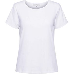 &Co Woman T-shirt wit (Maat: S) - Effen - Halslijn: Ronde hals,