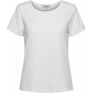 &Co Woman T-shirt wit (Maat: S) - Effen - Halslijn: Ronde hals,