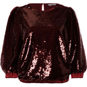 Summum Woman Blouse bordeaux (Maat: 38) - Halslijn: Ronde hals,