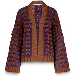 Summum Woman - Chunky Knit Cardigan - Veelkleurig - Dames