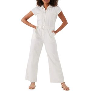 Garcia P40314_ladies jumpsuit ecru (Maat: M) - Halslijn: Kraag,