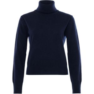 Babiche Dames coltrui blauw (Maat: S) - Effen - Halslijn: Col,