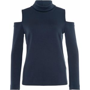 Ana Alcazar Trui blauw (Maat: 40) - Effen - Halslijn: Col,