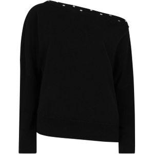 Dante6 Trui zwart (Maat: L) - Effen - Halslijn: Off shoulder,